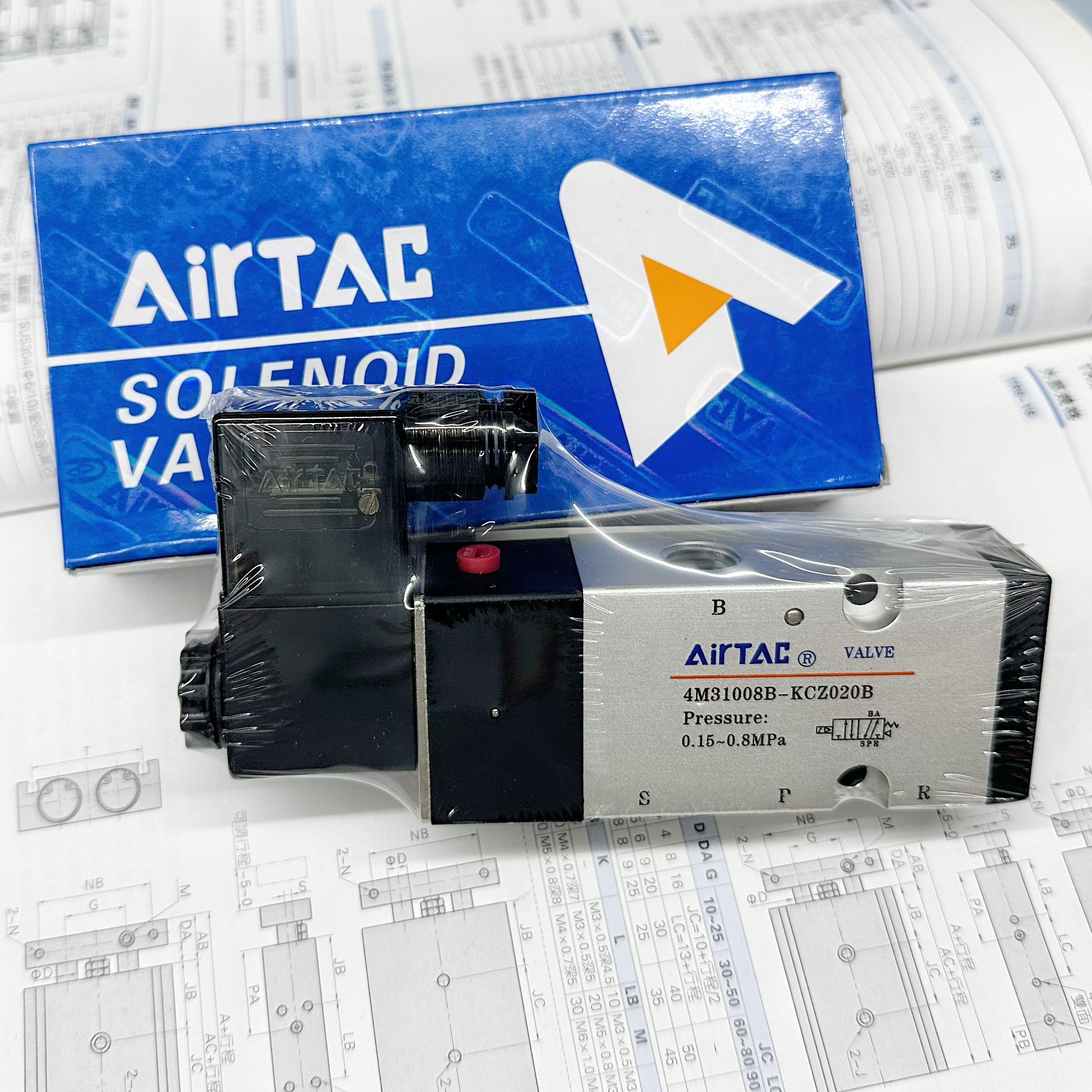 亚德客 精品 打刀缸电磁阀气体换向阀 4M310-08B-KCZ020B-DC24V