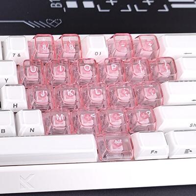 透明爱心键帽正刻适配迈从Ace68美加狮MAD60魔导士EZ63 ATKRS6