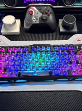 黑透键帽黑色透明原厂高度125键PC材质适配所有磁轴键盘nano68/60