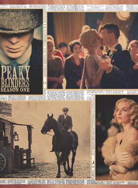 画之佳浴血黑帮 Peaky Blinders电影海报 覆古牛皮纸装饰墙画壁画