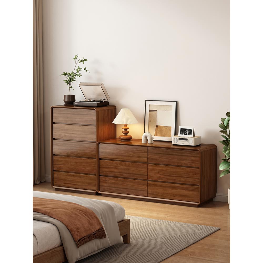 卧室斗柜收纳柜主卧床尾九斗柜实木框客厅储物柜靠墙抽屉柜五斗橱