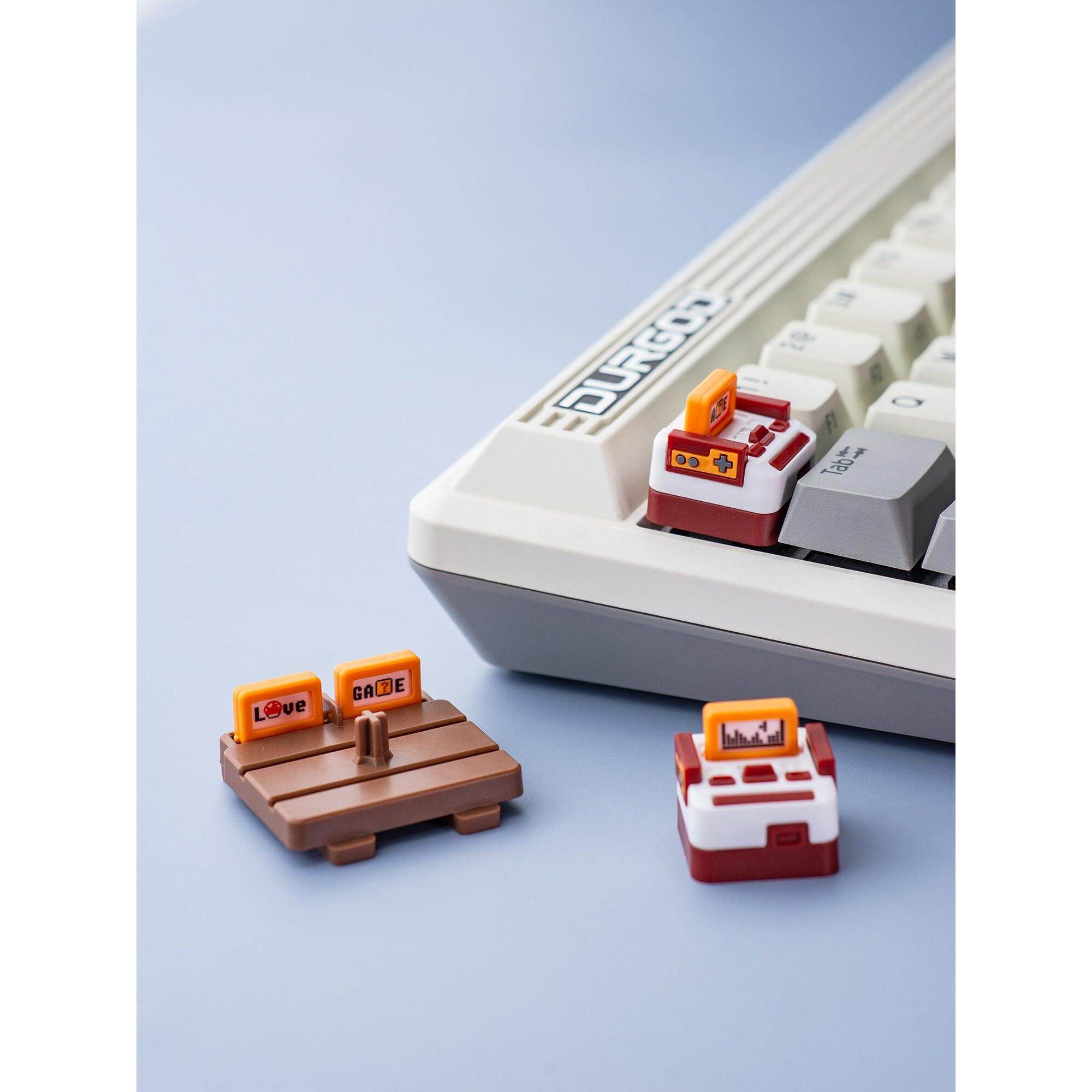 机械键盘帽小霸王个性透光可替换卡带单个键帽送男朋友红白机键帽