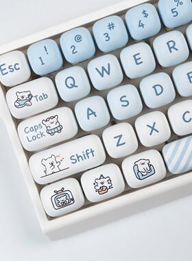 线条小狗键帽MOG馒头高度磁轴MAC适配狼蛛迈从前行者 X87 S99 104