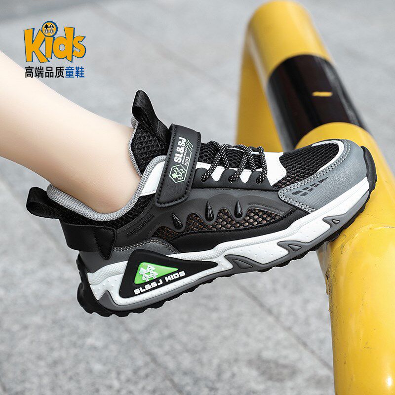 男童鞋子2025新款夏季儿童单网鞋D透气运动鞋大童男孩薄款网面童