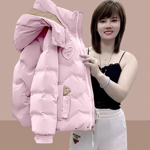 羽绒服棉服外套女款2024秋冬高端新款爆款加厚短款棉衣棉袄小个子