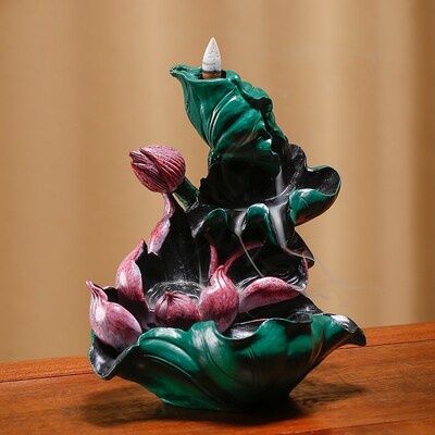 荷塘月色倒流香炉家用室内檀香沉香熏香炉创意摆件茶宠茶道香薰炉