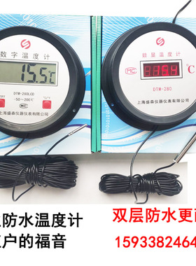DTM-280数显数字温度计-50-200度测温仪水塘水库鱼池养殖防水小头