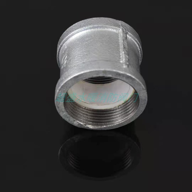 衬塑直通 镀锌衬塑钢管配件 衬塑管箍 管箍 直接DN15 20 25 40 50