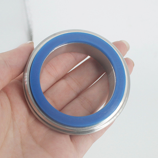 304不锈钢卫生级活接云头SMS圆外螺纹接头带垫圈德标DIN油令连接