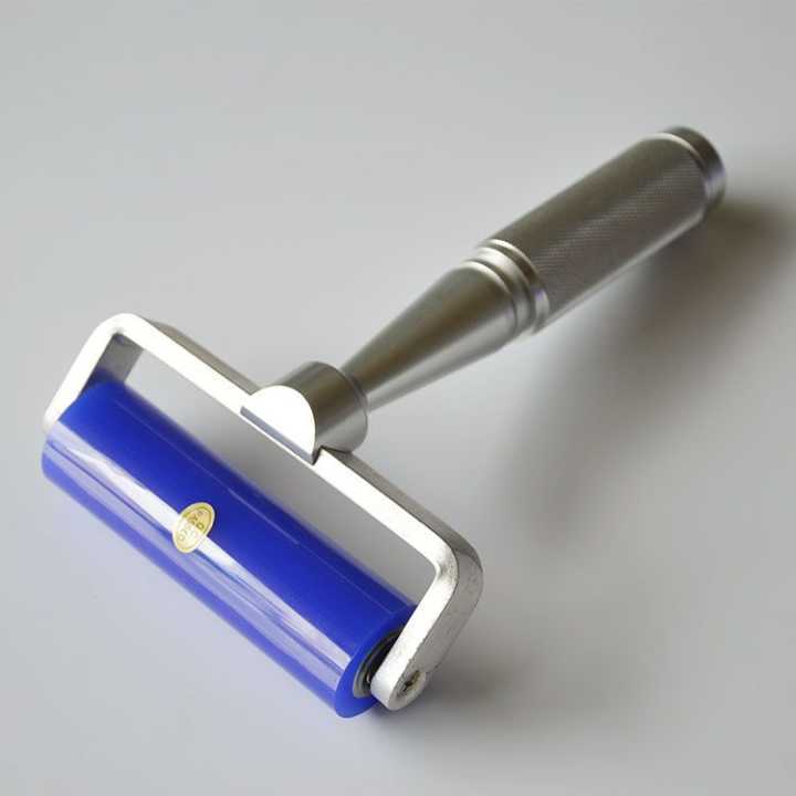 除尘滚轮硅胶PCB粘尘辊粘尘滚轮贴片OCA清洁滚轮铝柄铝架除尘滚筒