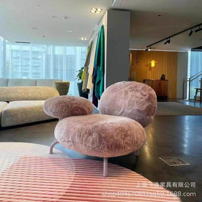 网红油风兔绒粉奶椅扑沙253711发阳台休闲单卧人沙发室客厅样板间,美容美体仪器,其它面部美容工具配件,淘宝优惠券,粉丝福利购,淘宝优惠卷