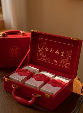 聘F776MHJ6结婚婚礼0礼定金箱亲带锁订婚金箱10万元2红包箱新娘陪