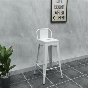 吧台高脚椅子简脚约凳子艺酒铁吧餐椅厚加靠背铁艺吧台高椅商用椅