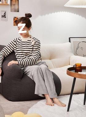 人沙懒发可躺可睡卧室阳台房双人间地IYC上小豆0袋窝窝椅客厅225
