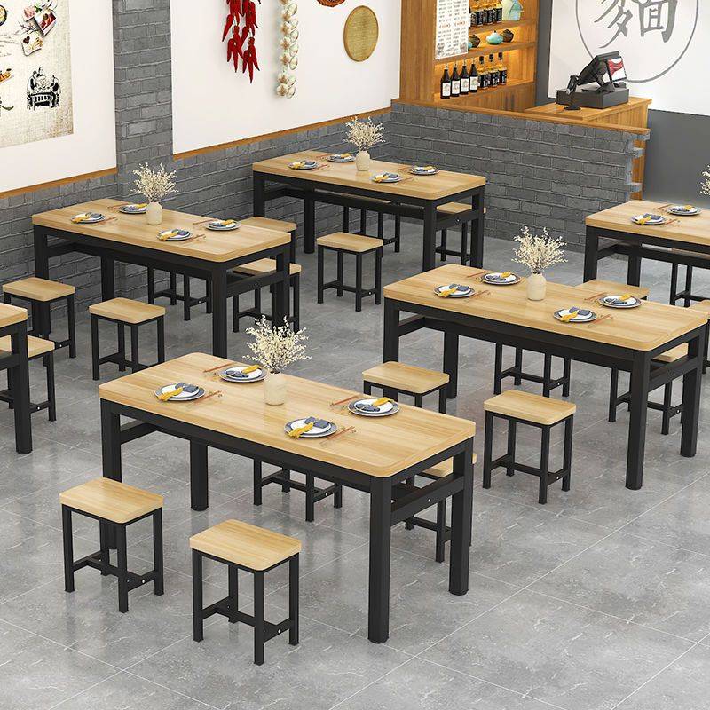 小吃店烧烤餐桌家用食堂饭店快餐桌椅大排档餐馆组合电脑桌家用桌