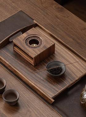 桃胡底木温茶烛炉蜡加热茶壶保QLI温座