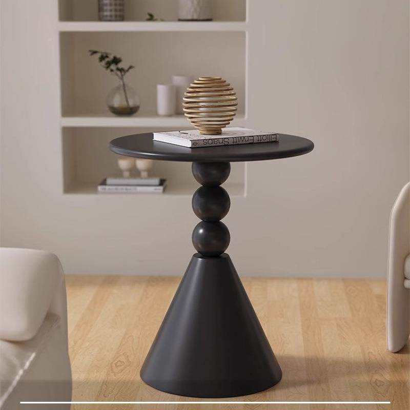 批奶风边艺沙发边桌圆形IOD创几意客厅茶几家油用小桌子阳台铁小