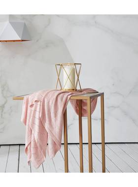 纤维针织毯冰厂丝毯婴镂空洞洞毯冷竹感冰儿丝午睡盖毯XZB家不含