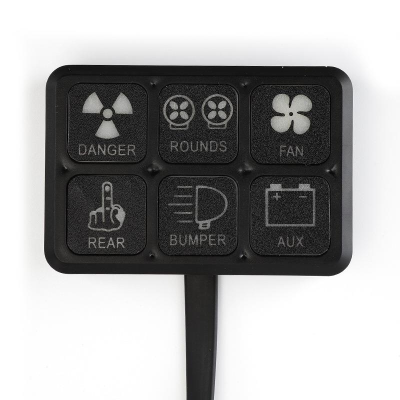 车汽控XNX车房越野车改装直流12V2V6路开关面板继电器电路制4盒