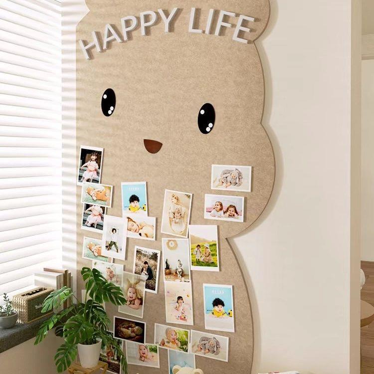 卡通毛毡板留照ZRG片墙展背桌示板景板书言板文化墙家庭墙面