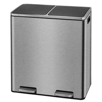 ih脚ouse垃圾桶不锈钢干湿三类踏垃桶双桶分食堂厨房卫生间圾TER