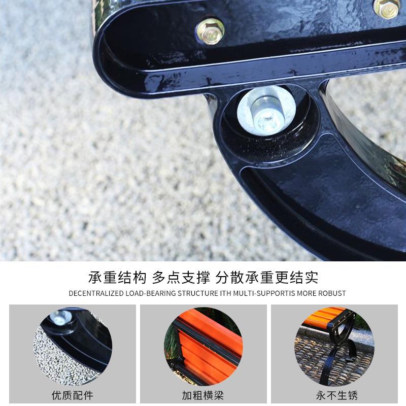 户外园椅长椅防公腐木实木椅子塑木椅公共坐林TGW广场园长凳子铸