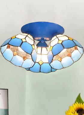 美式复三头吸顶餐灯厅饭厅阳台卧灯室欧式铁艺复试楼LE古OPPD吸顶