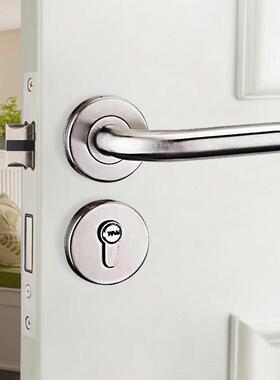 基SU34不锈钢分0体锁QHF工程门锁卧室卫生间亚静音门锁酒店房门S