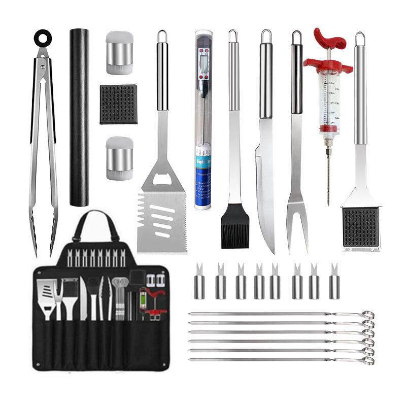 烧烤套装33套工VDX具件件35主cm长420不钢手柄410锈不锈钢布袋装