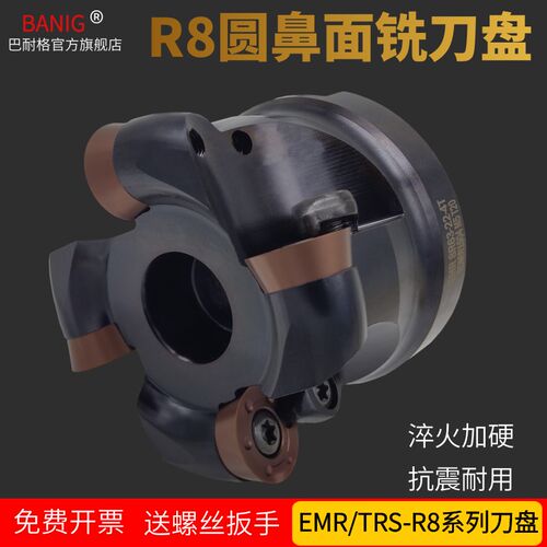 63R8铣刀盘圆刀片RDMW1604emr圆鼻面粗加工1605刀粒trs80数控刀头