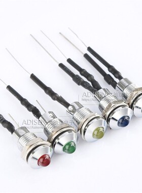 ADP8-2S 2V5V6V12V24VDC220VAC 8mm金属IP65防水LED指示信号灯