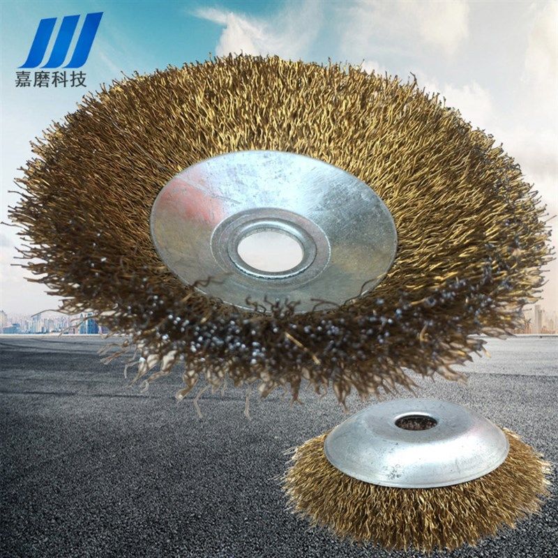 125工业级精品盘型钢丝轮 盘形打磨除锈轮 船舶专用钢丝刷125*16