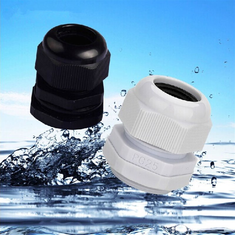塑料电缆防水旋转接头 固定头 葛兰头 PG21 M27*1.5 白/黑 100/包