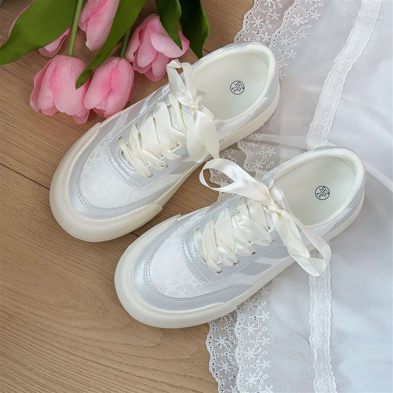 2024新款夏季女款透气s软底板鞋百搭女鞋子松糕休闲时尚学生小白