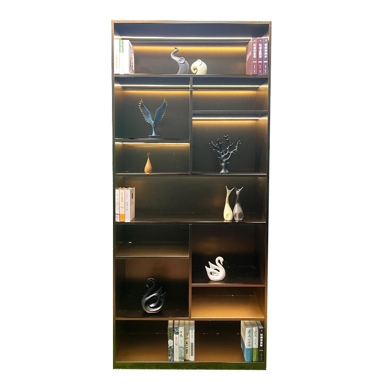 不锈钢展示柜酒店背景墙嵌入v式装饰架客厅卧室书柜高档餐厅置物