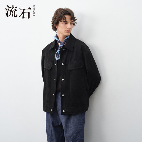riverstone男微皱麂皮绒休闲夹克
