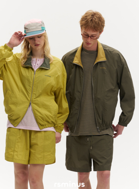 rsminus男女同款时尚格纹撞色透气防晒衣薄外套2026年夏季新款