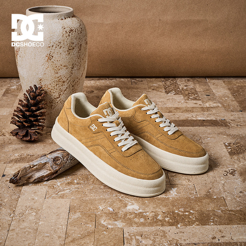 DCSHOES Burnside 复古板鞋男款秋季新款透气休闲鞋厚底真皮男鞋图片