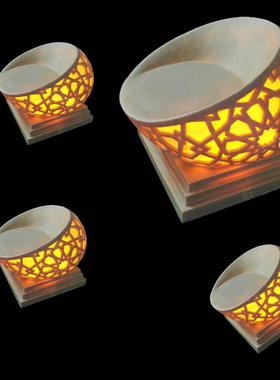 TARDENIGH公园别墅休闲Z177家具草坪凳G透光砂岩仿石L材圆凳户外