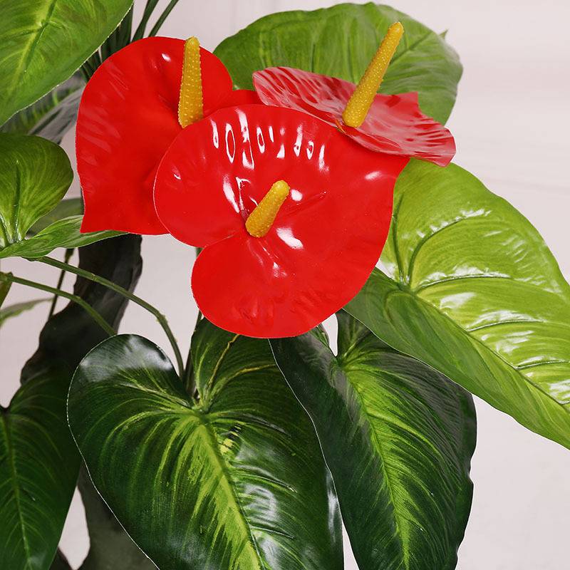 假花仿真花红掌盆栽 客厅落地园艺装饰盆景绿植物树塑料室内摆件