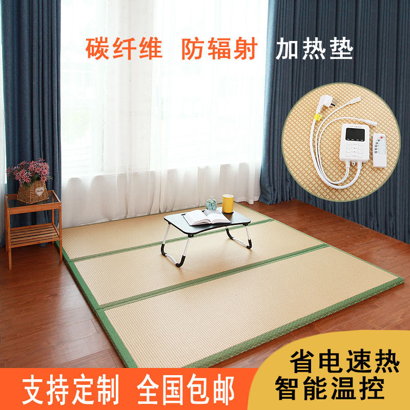 电加热日式榻榻米地垫椰棕棕垫榻榻米床垫黄麻坐垫子草垫炕垫