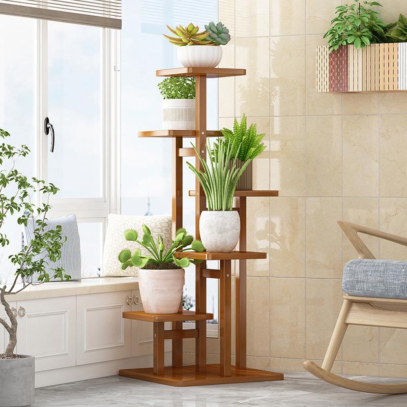 花架子置物架室内简易物多肉花盆架客厅KWM地几多落层装花饰摆件