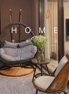 W藤8吊篮椅家F7665M7S用吊椅秋室内吊篮床户外千阳台双人杆摇躺椅