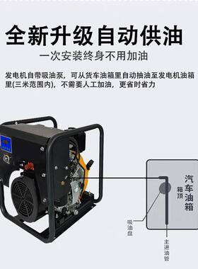 2驻4伏自动供油柴油车自发电机可连接汽油箱502400W大功率动车启