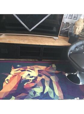 8V美具式家客厅古铁艺电视柜loft铁艺复木电视实柜矮柜地91464柜