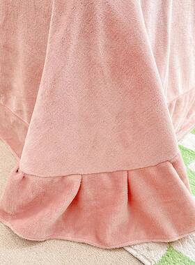 秋冬新品网SJT00296绒红款纯棉床加床四上件套床单笠款床上用品被