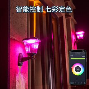 智能太阳能灯现外代简约灯外墙灯庭院阳台门NTE前室外墙壁灯户壁