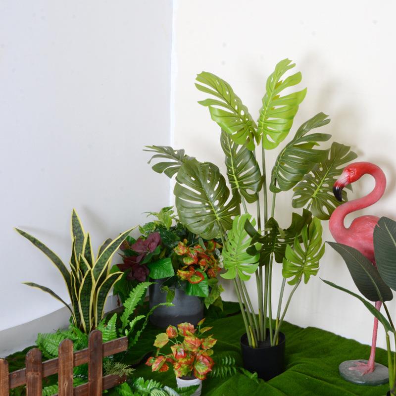 植仿真绿植造景组合室XBI内景观生龟竹商场仿橱窗落地盆景背装饰