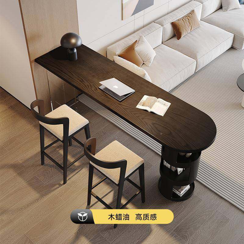 法式实wyy20250木吧台桌脚桌靠墙客厅隔断条亚克力长吧桌沙发台边