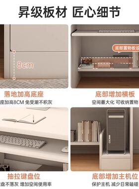 书桌学KJZ生家用办公桌台学生习式写字桌子作台卧工室学带抽屉电